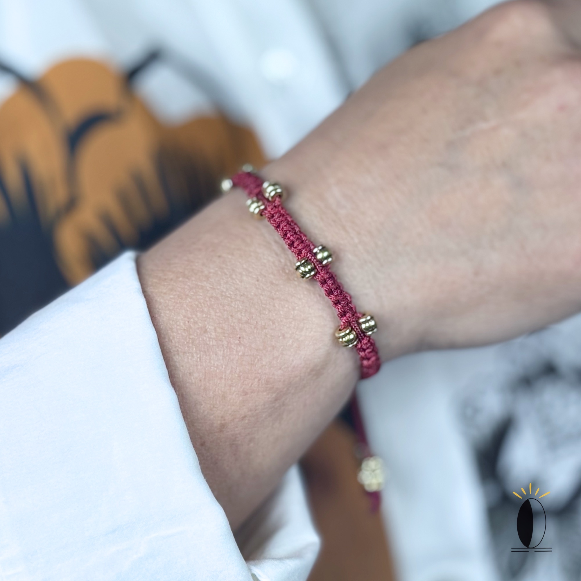 Bransoletka z czerwonego sznurka linia Bransoletka z liny kolor czerwony