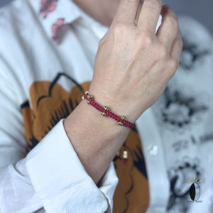 Bransoletka z liny kolor czerwony