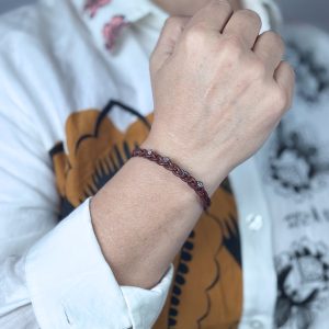 Bransoletka skórzana koralikami skórzany bransoletka skórzana